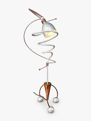 Vintage Post Modern Atomic Copper & Aluminum Table Lamp, c.1970’s
