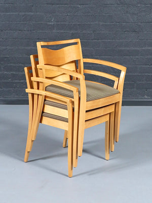 Set of 4 Knoll “Jr” Arm Chairs by Joseph Ricchio