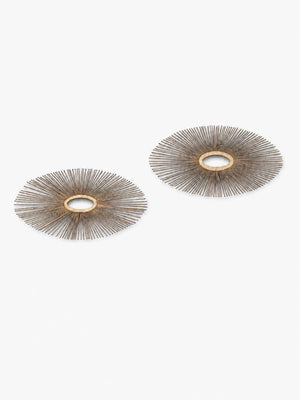 Pair of Mid-Century Modern Spray Sunburst Wall Sculptures, c.1960’s