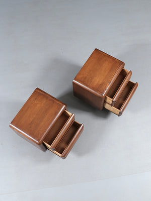 Pair of Mid Century Modern Rounded Night Stands, c.1970’s