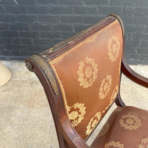 Antique Empire Neoclassical Wing Chair