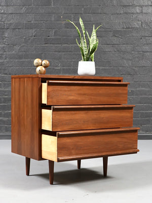 Mid Century Modern 3-Drawer Walnut Dresser by Lane, c.1960’s