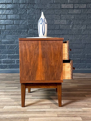 Mid-Century Modern Sculpted Walnut Night Stand, c.1960’s