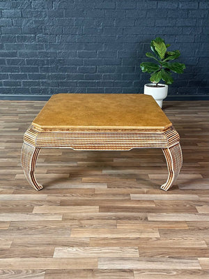Hollywood Regency Scroll Coffee Table by Alessandro for Baker, c.1980’s