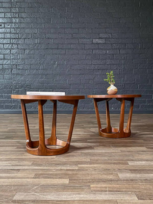 Pair of Mid-Century Modern “Rhythm” Walnut Side Tables by Lane, c.1960’s