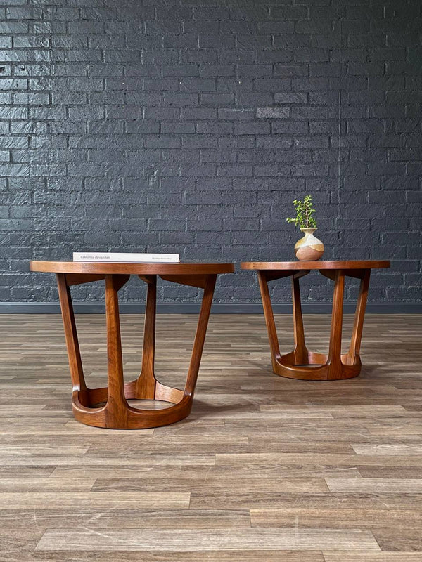 Pair of Mid-Century Modern “Rhythm” Walnut Side Tables by Lane, c.1960’s
