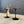 Pair of Vintage Multi-Wood Tulip Style Side Tables 2x