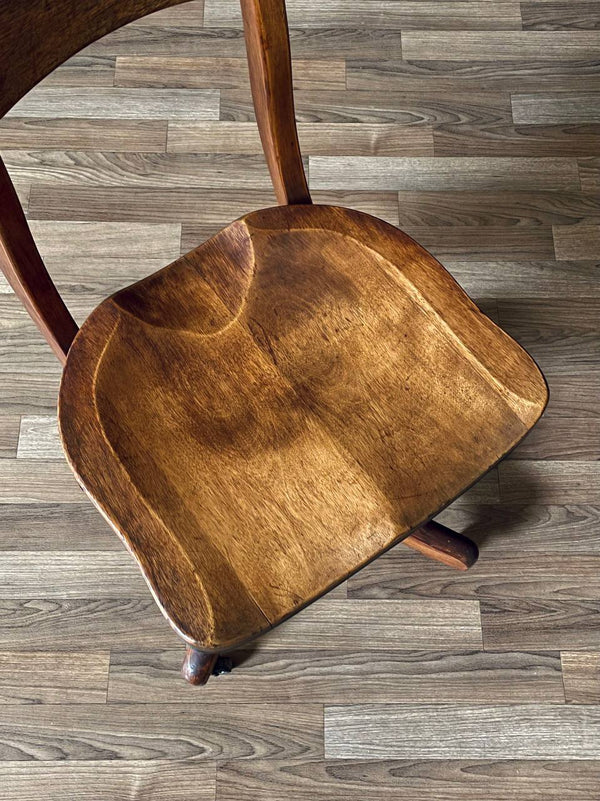 American Maple Swivel Banker’s or Typist Office Chair, c.1950’s