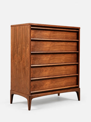Mid-Century Modern “Rhythm” Walnut Highboy Dresser by Lane c.1960's