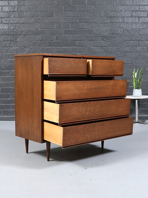 Mid-Century Modern Walnut Highboy Dresser by Dixie, c.1960’s