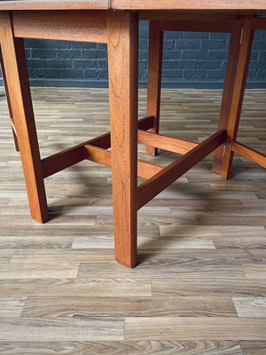 Mid-Century Danish Modern Teak Drop-Leaf Dining Table, c.1970’s