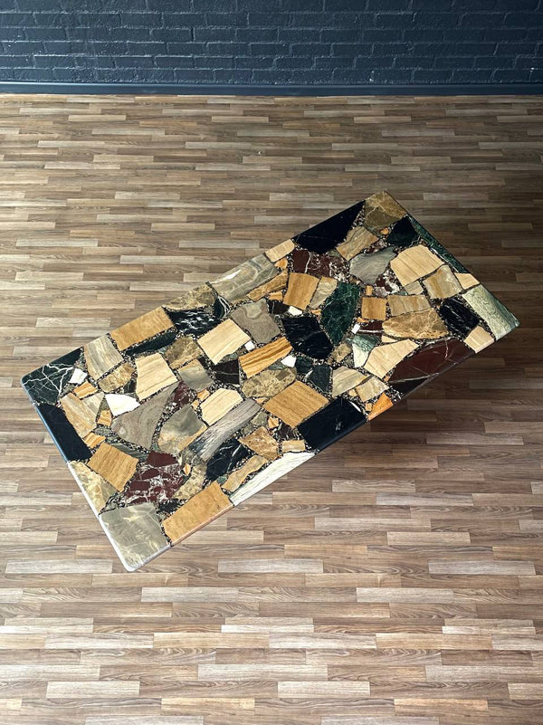 Vintage Italian Post Modern Multi-Marble Stone Dining Table by C.I.M, c.1980’s