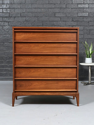 Mid-Century Modern “Rhythm” Walnut Highboy Dresser by Lane c.1960's