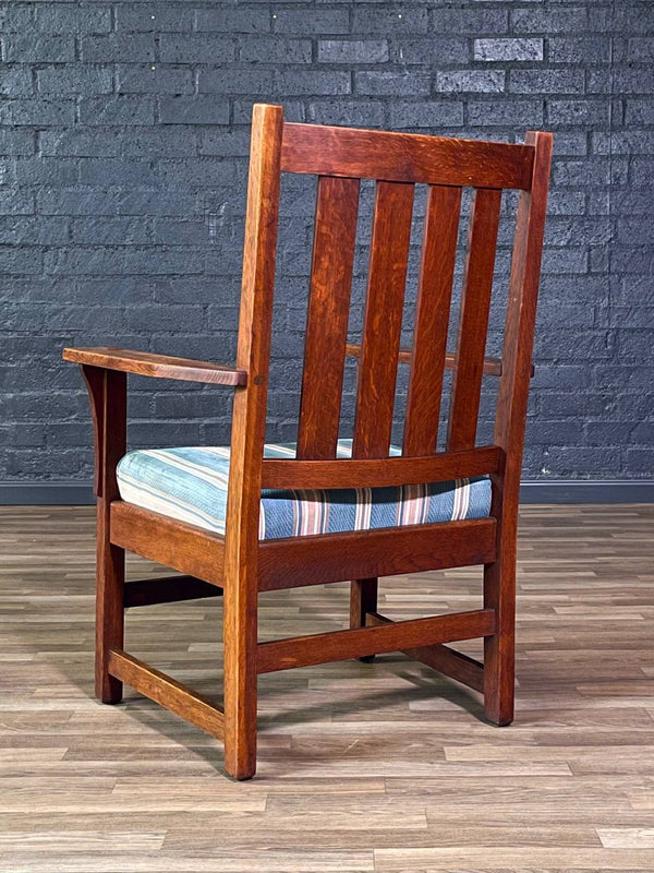 Arts & Craft Mission Oak Armchair by Stickley, c.1910’s