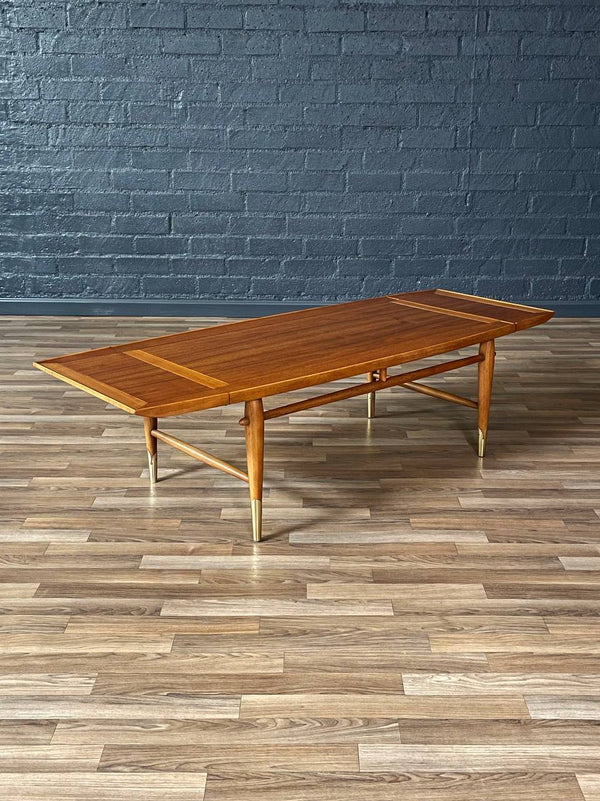 Lane “Copenhagen” Walnut Drop Leaf Coffee Table / Bench, c.1950’s