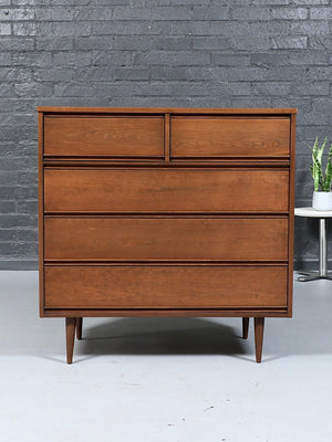 Mid-Century Modern Walnut Highboy Dresser by Dixie, c.1960’s
