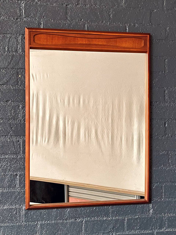 Mid-Century Modern Walnut Wall-Hanging Mirror, c.1960’s