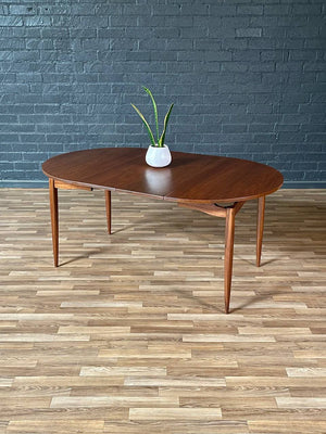 Expanding Mid-Century Modern Walnut Floating Top Dining Table, c.1960’s