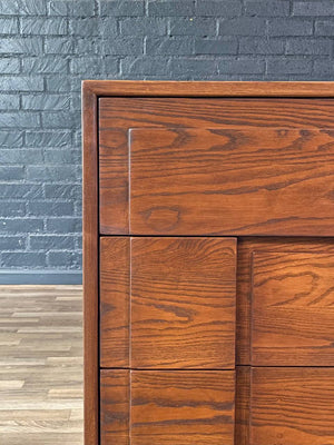 Mid-Century Modern Geometric Highboy Dresser, c.1960’s