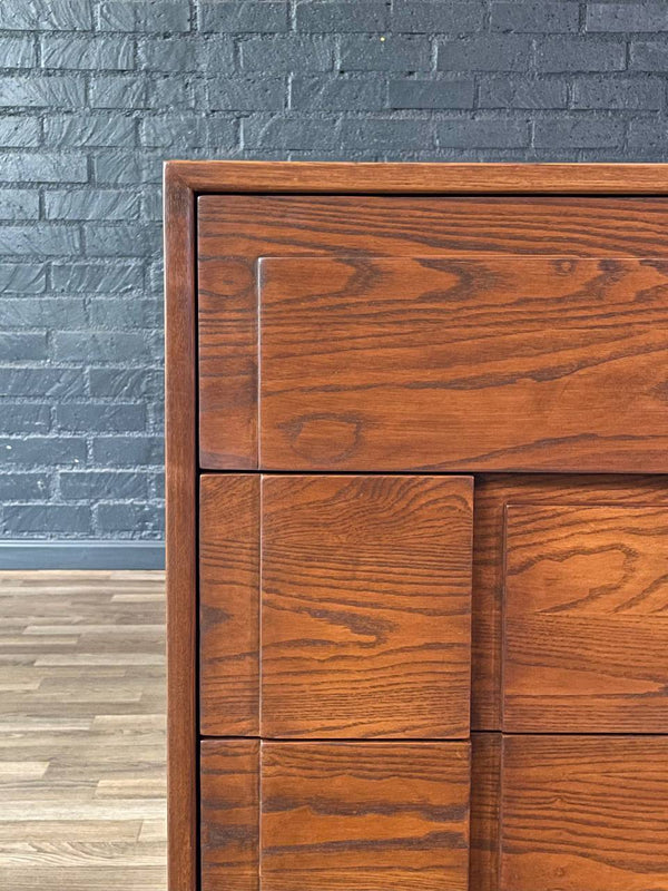 Mid-Century Modern Geometric Highboy Dresser, c.1960’s