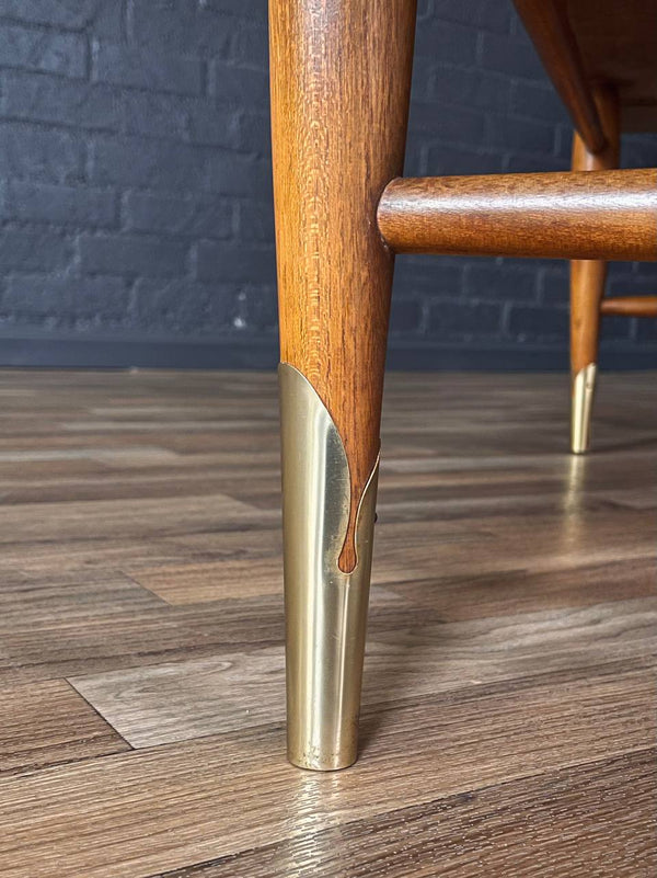 Lane “Copenhagen” Walnut Drop Leaf Coffee Table / Bench, c.1950’s