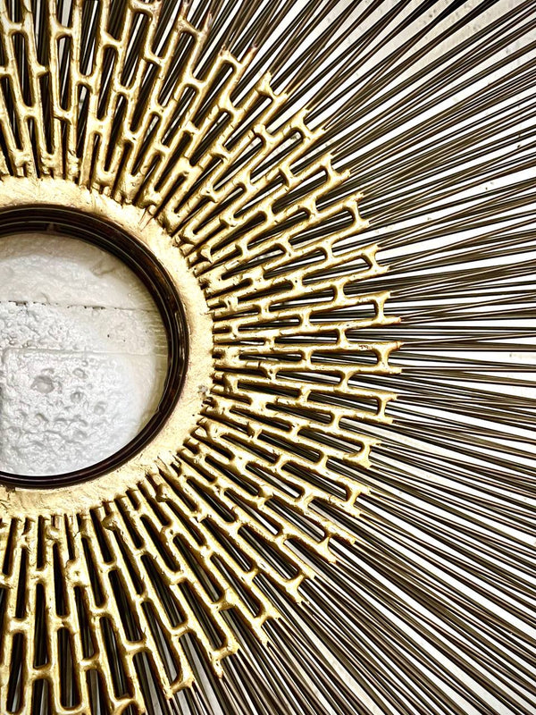 Mid-Century Modern Brutalist Sunburst Wall Sculpture by William Friedle, c.1970s