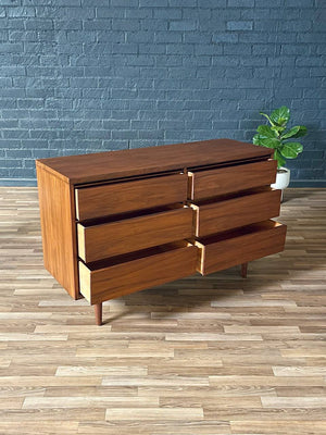 Mid-Century Modern 6-Drawer Walnut Dresser, c.1960’s