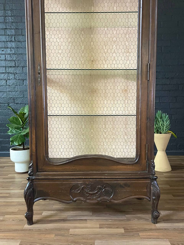 Antique French Louis XVI Armoire Display Shelf Cabinet, c.1940’s