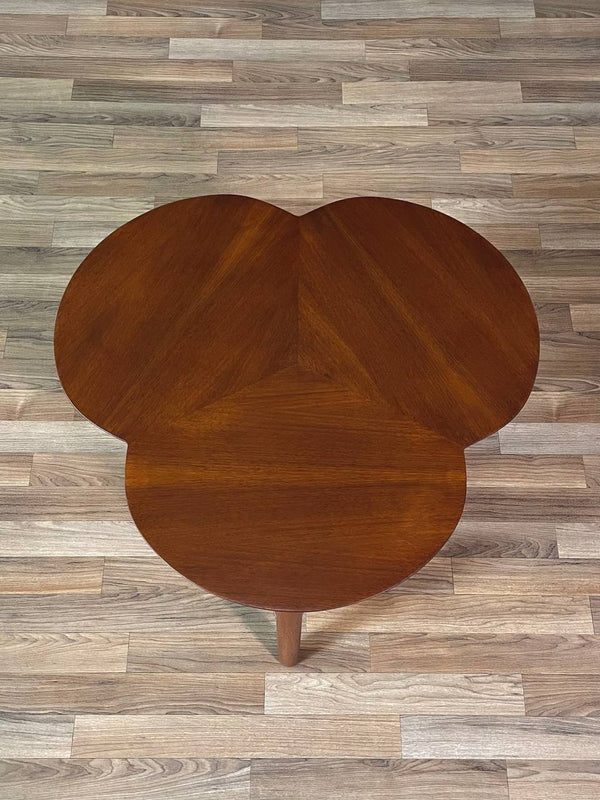 Mid-Century Modern Clover Leaf Side Table w/ Magazine Shelf, c.1960’s