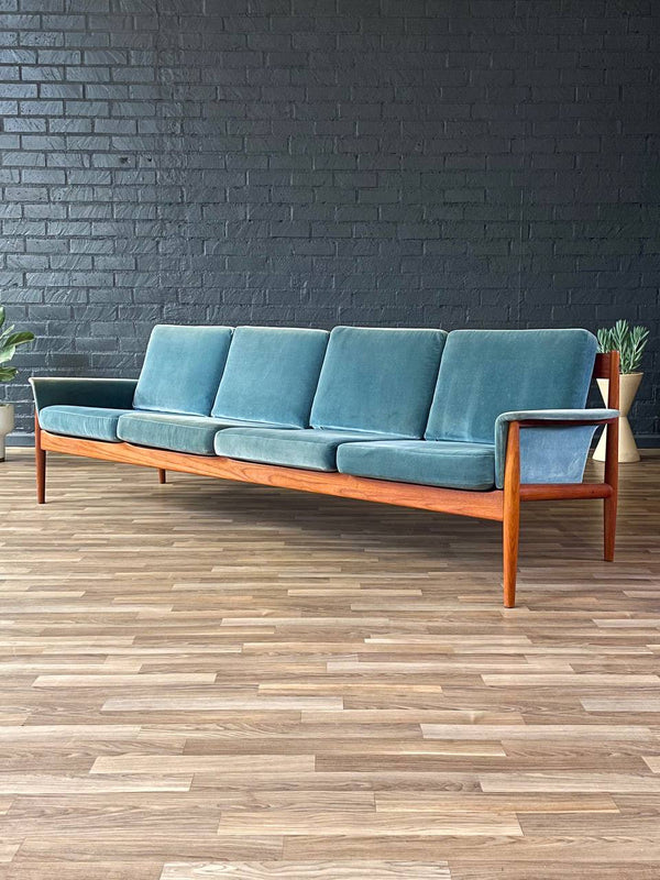 Mid-Century Danish Modern 4-Seater Teak Sofa by Grete Jalk, c.1960’s