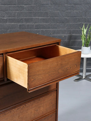Mid-Century Modern Walnut Highboy Dresser by Dixie, c.1960’s