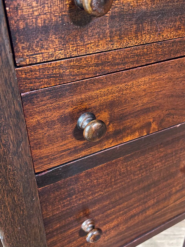 Antique English Hepplewhite Mahogany Bowfront Entry Cabinet, c.1950’s