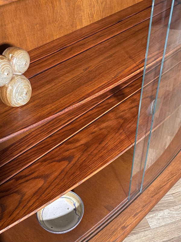 Mid-Century Modern Bow Front Bookcase Credenza, c.1960’s