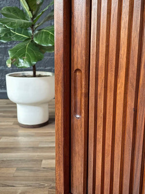 Mid-Century Modern Walnut Tambour-Door Night Stand, c.1960’s