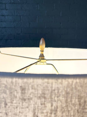 Pair of Antique Neoclassical Style Column Marble Table Lamps, c.1930’s