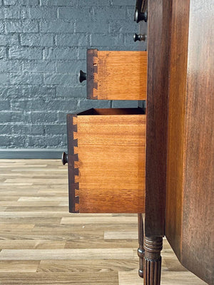 Antique English Hepplewhite Mahogany Bowfront Entry Cabinet, c.1950’s