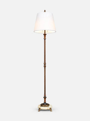 American Art Deco Brass & Onyx Floor Lamp by Artistic Brass & Bronze Works, c.1930's