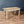 American Farmhouse Painted Oak Harvest Dining Table, Distressed Finish, 1940’s