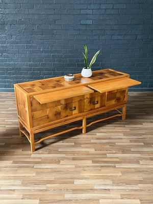 Mid-Century Modern Burlwood Credenza by Ray See for SeeMar of California, c.1950’s