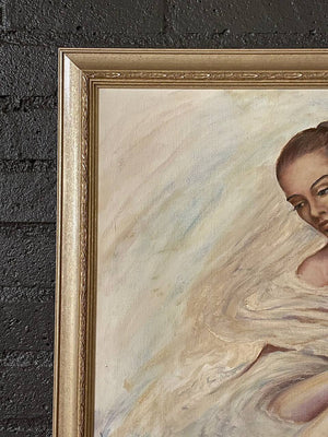Signed Portrait Oil Painting of Ballerina, c.1980’s
