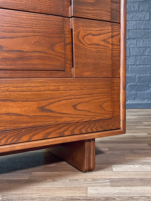 Mid-Century Modern 4-Drawer Geometric Highboy Dresser, c.1960’s