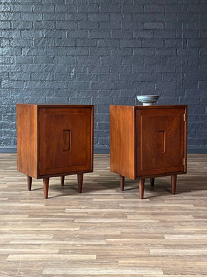 Pair of Mid-Century Modern Geometric Night Stands, c.1960’s