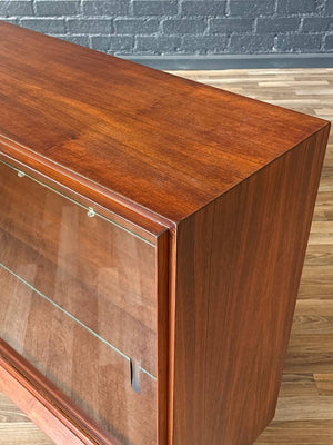 Mid-Century Modern  Walnut & Glass Bookcase, c.1960’s