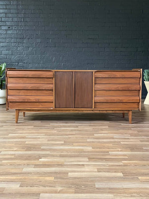 Large Mid-Century Modern “Rhythm” Walnut Dresser by Lane, c.1950’s
