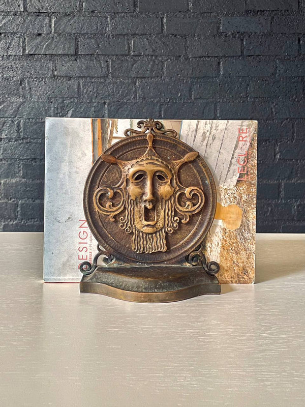 Pair of Antique Art Deco Bronze Theatrical Mask Bookends by Bruno Bach, c.1920’s