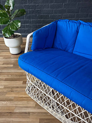 Mid-Century Modern Outdoor Fiberglass Patio Sofa by Russell Woodard, c.1960’s
