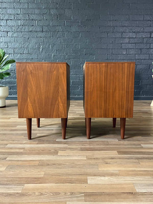 Pair of Mid-Century Modern Walnut Night Stands by The Rapport Co., c.1960’s