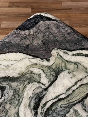 Post Modern Italian Green Cipollino Marble Side Table, c.1970’s