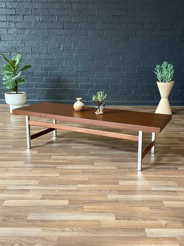 Mid-Century Modern Walnut & Chrome Coffee Table by Lane, c.1960’s