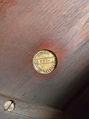 American Revival Mahogany Hexagonal Table by Riner Furniture, c.1920’s